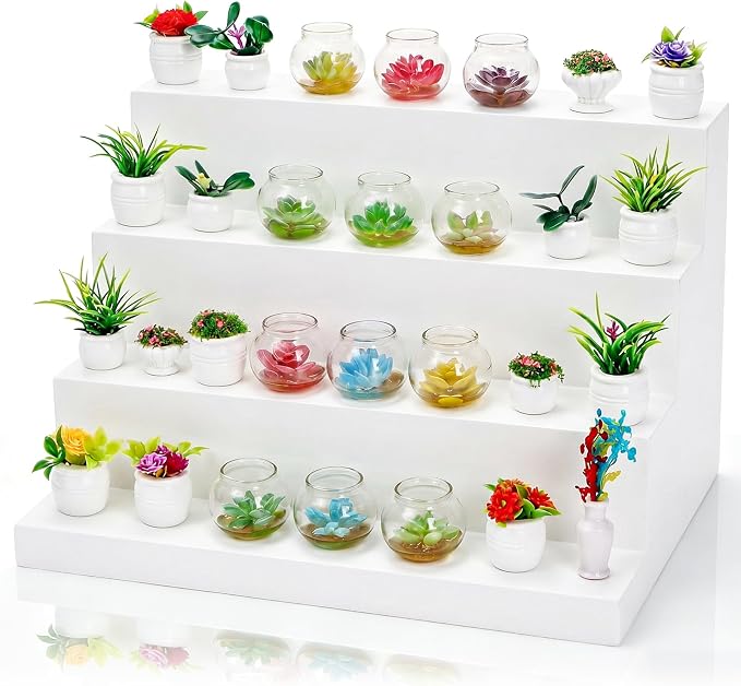 Tlence 29 Pcs Miniature Dollhouse Plants, Mini Artificial Potted Flowers - Image 8