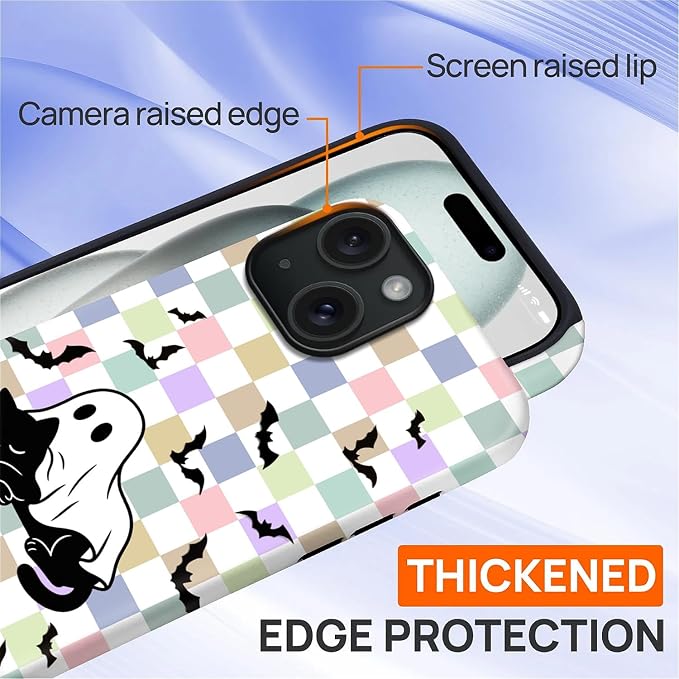 Case for iPhone 15 Plus, Scratch Resistant Hybrid Double Layer Hard Shell，Ghost - Image 5