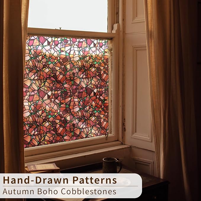 funlife Original Hand-Drawn Stained Glass Window Film, Reusable Double-Sided - Image 4