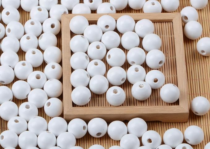 AD Beads Large Hole Wood Spacer Wooden Jewelry Making Bracelet Necklace - Image 3