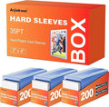 100 Card Sleeves Hard Plastic, Arjiekwei 3"X 4" Baseball Cards Protectors by Arjiekwei