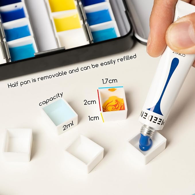MEEDEN Empty Watercolor Paint Palette: Travel Water Color Palette Tin - Image 4