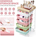 Utility Cart with Drawers, Craft Cart with 5 Drawers, Art Supply Organizer - Image 5