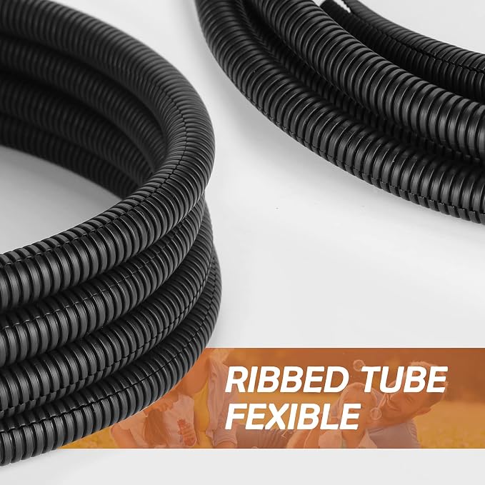 ZhiYo 20FT 1/2" Wire Loom Split Tubing, Flexible Cover, High Temperature Heat - Image 5