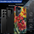 Case for Samsung Galaxy S23 Ultra Case, Vintage Floral Girly Design Hybrid Dual - Image 6