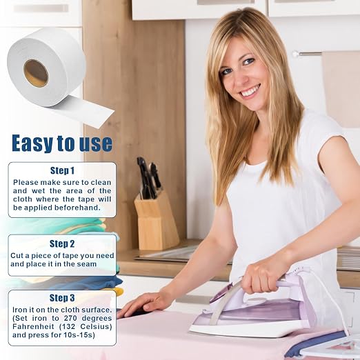 Eunika 4 Rolls Fusible Batting Seam Tape - Image 3