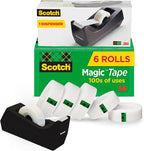Scotch Magic Tape with Scotch Desktop Dispenser, 6 Rolls of 3/4" x 1000" | Plus by Unknown