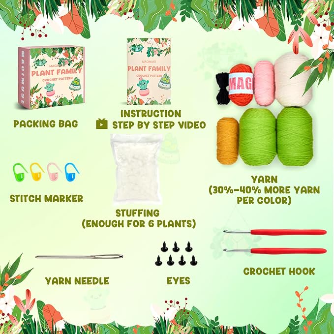 MAGIMUSE Crochet Kit for Beginners, Crochet Starter Kits, Amigurumi Craft - Image 3