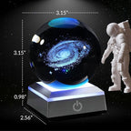 3D Galaxy Crystal Ball Night Light 3.15 inch Glass Ball Table Lamp - Image 5