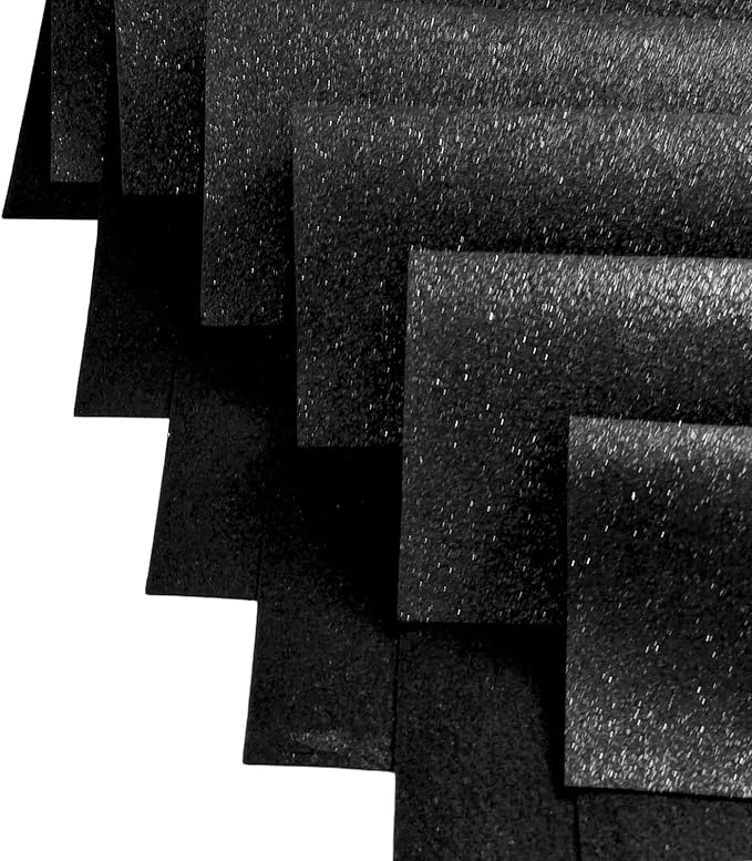 Jtnohx Glitter Felt Fabric, 8 x12 inches Felt Square Glitter - Image 2