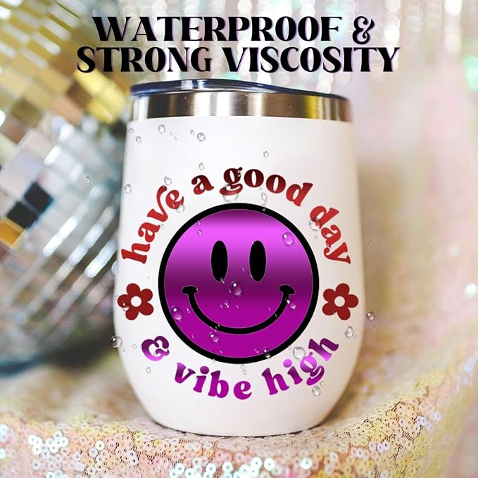 Tintnut Holographic Permanent Vinyl 8 Pcs 12x12in Purple Adhesive Vinyl | Solid - Image 5