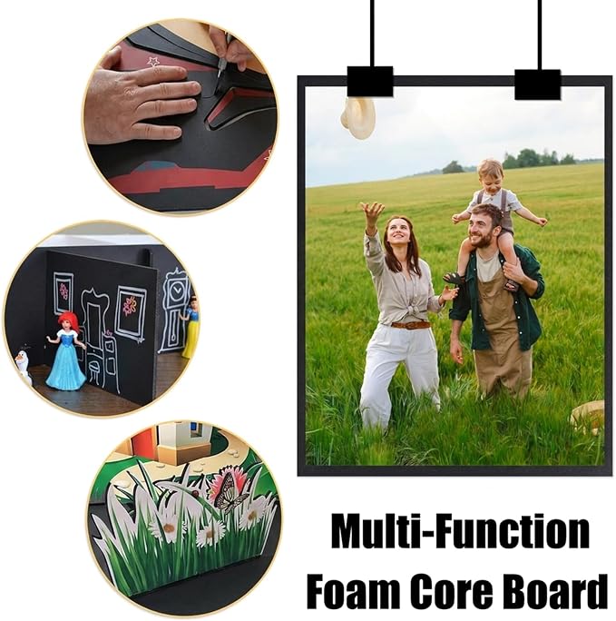 EPHECH 20Pack 12" x 16.5" Black Foam Board - Image 3