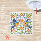 FREEBLOSS 11CT Vector Flowers Stamped Cross Stitch Kits Complete Embroidery Kits - Image 3