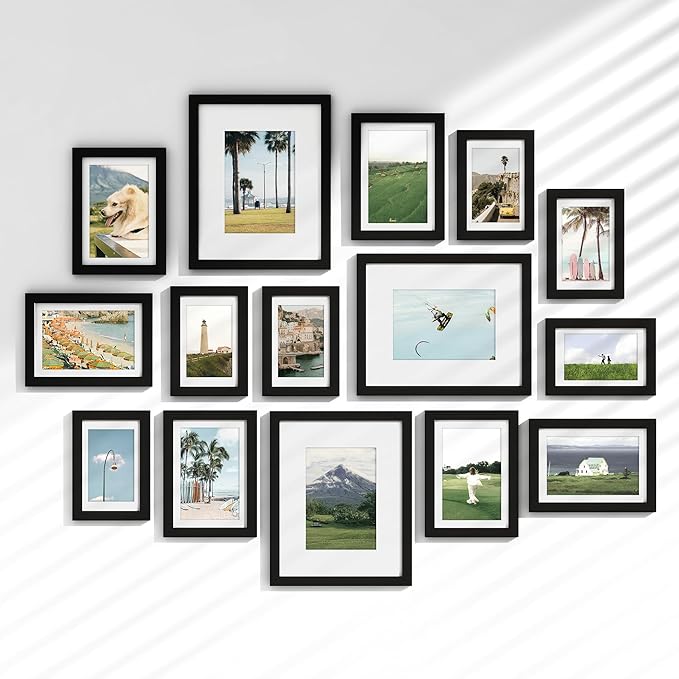 Venusmiles 15 Pack Picture Frames Collage Wall Decor, Gallery Frame Set by Venusmiles
