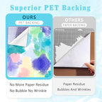 Tie Dye Patterned Permanent Adhesive Vinyl 16 Sheets 12'' x 10'' | Pastel - Image 4