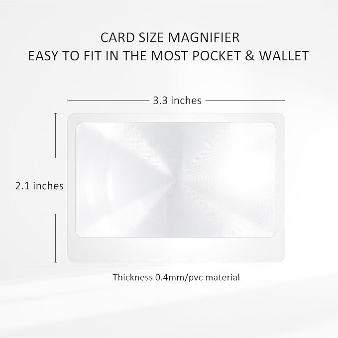 MAGDEPO 3X Page Magnifying Lens 4.75" x 7" Combo-Set 2 Bookmark Magnifier - Image 9