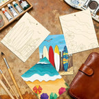 15 Pcs Unfinished Wood Crafts to Paint - Image 4