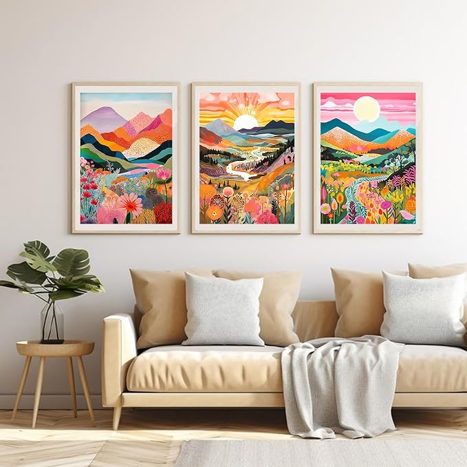 EIBEILI 3-Piece Square Adult Diamond Art Set, Mountains Diamond Painting Kit - Image 3