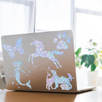 60 Sheets Holographic Laminate Sheets Clear Glitter A4 Size Vinyl Sticker Paper - Image 5