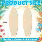 36 Pcs 12 Inch Unfinished Wood Surfboard Cutout - Image 2