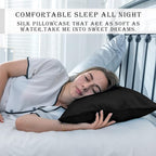 Silk Pillow Cases 2 Pack, Soft Breathable and Sliky Standard Size Pillow Cases - Image 6