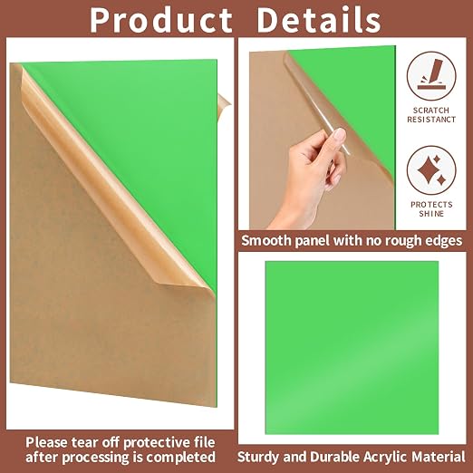 1/8 Thick 10 x 10 inch Acrylic Sheets - Image 4