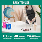 Teexpert Epoxy Resin Crystal Clear: 1 Gallon Epoxy Resin Kit Casting Resin Non - Image 4
