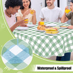 Smiry Oval Table Cloth, Waterproof Vinyl Tablecloths - Image 2