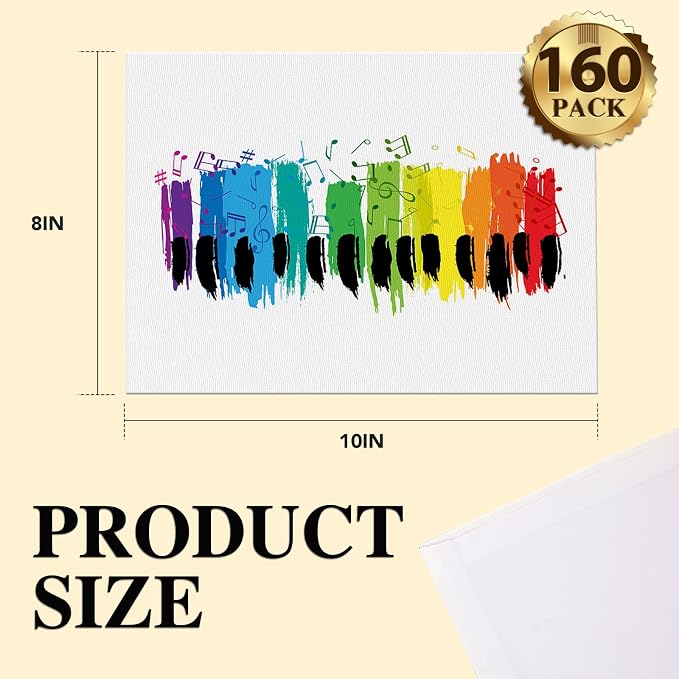 ESRICH Canvases for Painting 8x10, 160 Pack Canvas Boards for Painting Cotton - Image 2