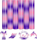 Tintnut Purple Pink Gradient Heat Transfer Vinyl, Ombre pattern, PU HTV Sheets by Tintnut