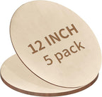 12 Inch Unfinished Wood Circles by Unknown