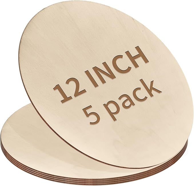 12 Inch Unfinished Wood Circles by Unknown