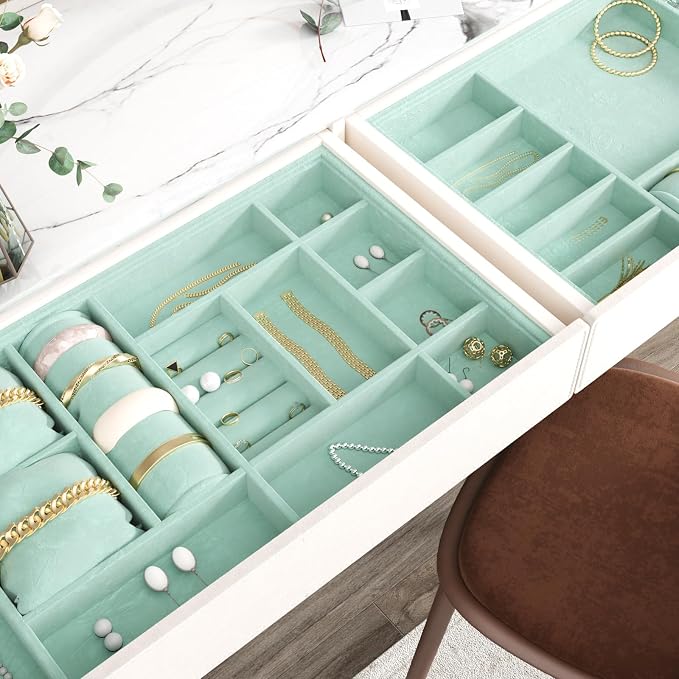 CHIHUT Mint Green Velvet Drawer Liner Roll - Image 3