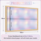Dreamy Gradient Bulletin Board Roll Non-Woven Fabric Poster 16in X 12ft | Back - Image 3