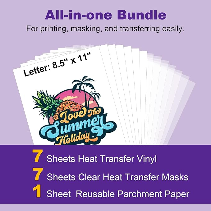 TECKWRAP Printable Heat Transfer Vinyl & Mask Sheets - Image 2