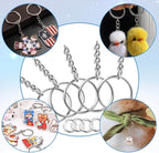 Paxcoo 50Pcs Keychains with Chain and 50 Pcs Jump Rings, Keychain Rings Kit - Image 4