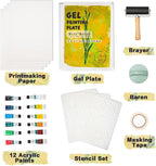 BuzzBright Gel Printing Plate kit, Complete Printmaking Set - Image 2