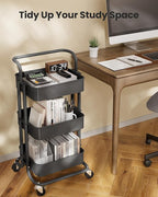 Pipishell 3 Tier Rolling Cart, Metal Utility Cart - Image 6