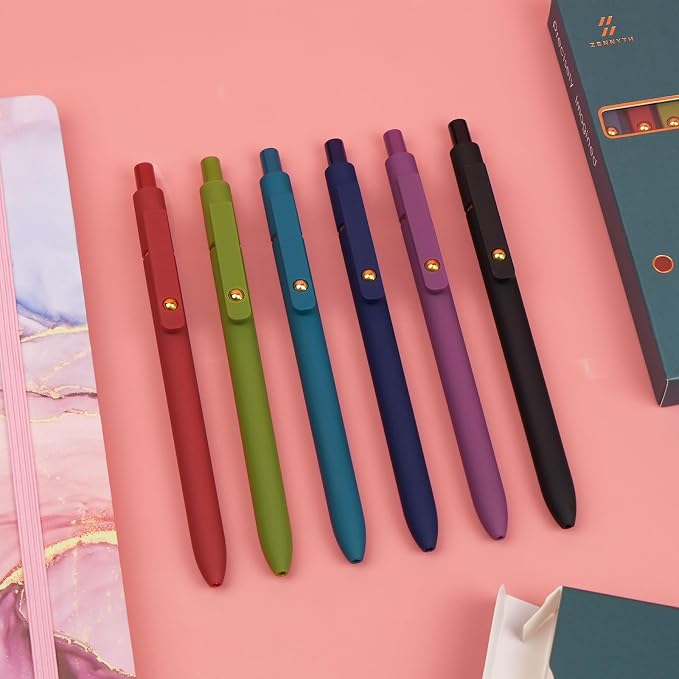 Ddaowanx Colorful Gel Pens, 0.5mm Fine Point Retractable, Cute Pens - Image 5