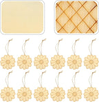 Sewroro 50sets Unfinished Wood Cutouts Blank Craft Shapes - Image 7
