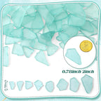Jetec 11 oz Sea Glass for Crafts Pieces Decor Flat Frosted Sea Glass Vase - Image 2
