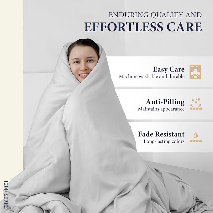 100% Egyptian Cotton Queen Pillow Cases Set of 2 - Image 6