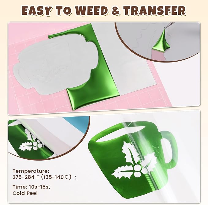 Green Metallic Heat Transfer Vinyl Roll - Image 2