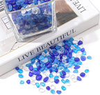 Keedolla 0.9 Lb Frosted Blue Mixed Gemstone Vase Fillers Beads Fish Tank Rocks - Image 3