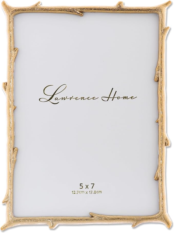 Lawrence Frames 712557 5x7 Gold Metal Natural Branch Design Picture Frame by LawrenceFrames