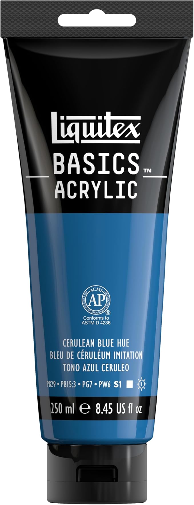 Liquitex BASICS Acrylic Paint, 250ml Tube, Cerulean Blue Hue by Liquitex