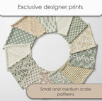 Cotton Satin Patchwork Fabric Panel – 35 Designs, 20×20 cm Squares, Single - Image 3
