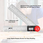 Digital Angle Finder Protractor, Angle Finder Ruler, Stainless steel 7inch 200mm - Image 7
