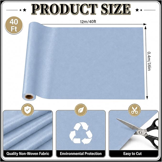 Cottage Blue Bulletin Board Roll Non-Woven Fabric Poster 16in X 40ft | Back to - Image 2