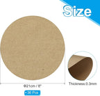 PATIKIL 8inch Circle Card Stock, Kraft Color - Image 2